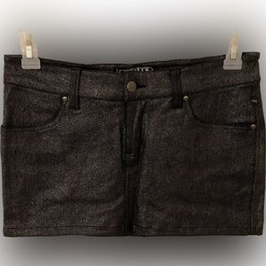 Vintage Y2K Goth Tripp NYC shimmer denim mini skirt Hot Topic Juniors M Stretchy